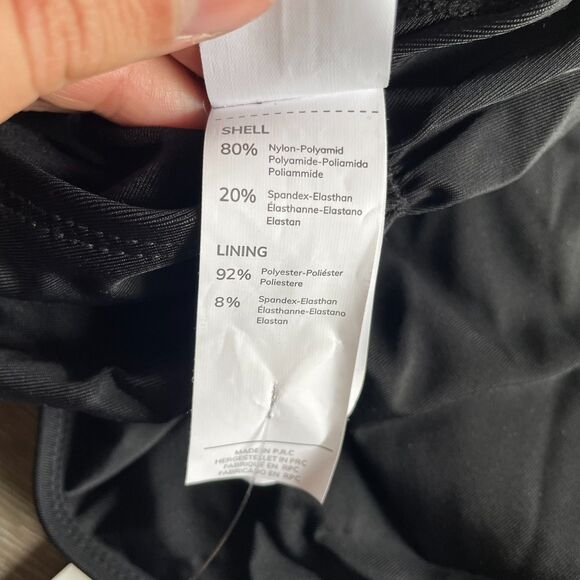 NWT Cupshe x Jojo Fletcher Mindful Solids Deep Onyx Plunge One Piece Size XL - Picture 7 of 9